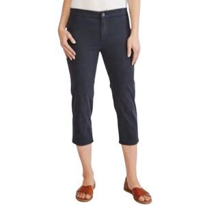 NWT Lila Ryan Navy The Jase Slim Straight Pedal Pusher Capri Pants